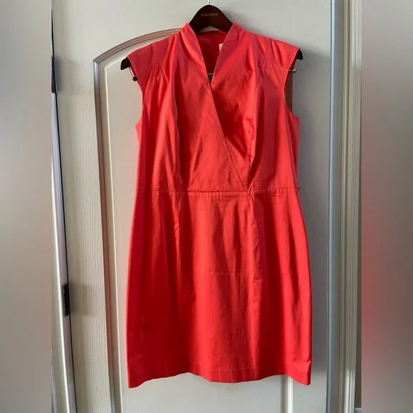 open lace back dress Hugo Boss Dezuki Midi Dress - Orange